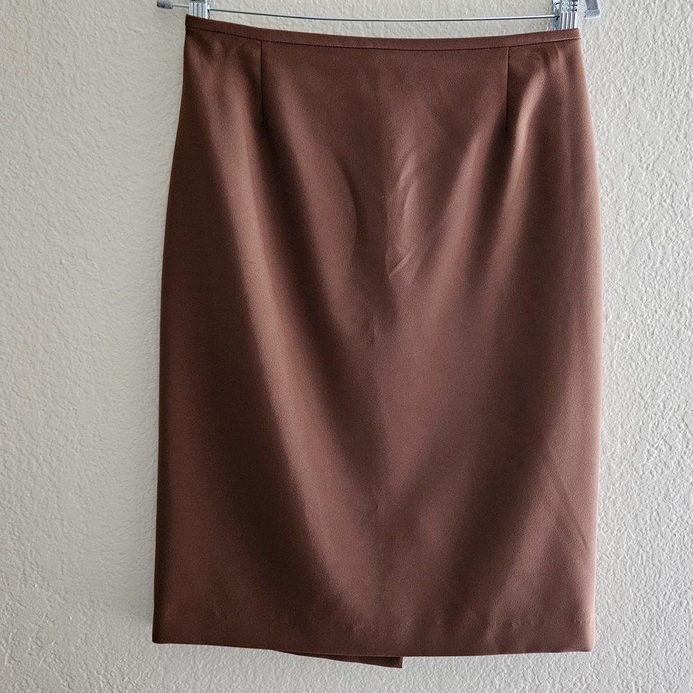 Alex Marie Brown Midi Pencil Skirt